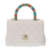 Pre-owned Fabric chanel-bags Chanel Vintage , White , Dames