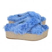 Pre-owned Cotton sandals Miu Miu Pre-owned , Blue , Dames