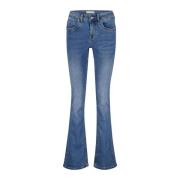 Flared jeans met stoned mid rise Red Button , Blue , Dames
