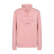 Comfortabel Sweatshirt met Hoge Hals Soyaconcept , Pink , Dames