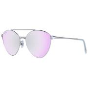 Zilveren Vrouwen Aviator Zonnebril Swarovski , Gray , Dames