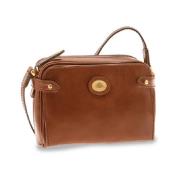 Bruine Minimalistische Chic Leren Tas The Bridge , Brown , Dames