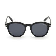 Heren Zonnebril Zwart Acetaat Frame Tom Ford , Black , Heren