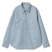 Gestikte Logo Overhemd Jas Carhartt Wip , Blue , Heren