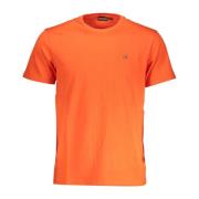 Rood Stijlvol T-shirt Napapijri , Orange , Heren