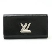 Pre-owned Leather wallets Louis Vuitton Vintage , Black , Dames