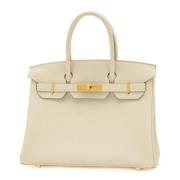 Pre-owned Fabric handbags Hermès Vintage , Beige , Dames