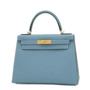 Pre-owned Fabric handbags Hermès Vintage , Blue , Dames