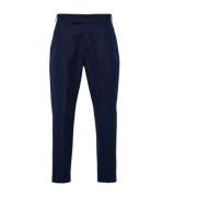 Blauwe Katoenen Gabardine Rebel Broek PT Torino , Blue , Heren