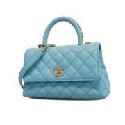 Pre-owned Fabric chanel-bags Chanel Vintage , Blue , Dames