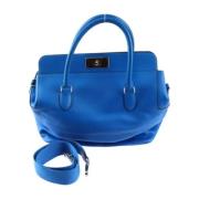 Pre-owned Fabric handbags Hermès Vintage , Blue , Dames