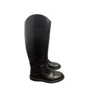 Pre-owned Leather boots Fendi Vintage , Black , Dames