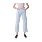 Klassieke Twist Cropped Jeans Calvin Klein , Blue , Dames