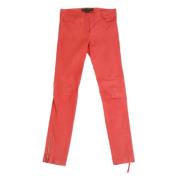 Pre-owned Leather bottoms Louis Vuitton Vintage , Red , Dames