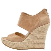 Pre-owned Suede sandals Jimmy Choo Pre-owned , Beige , Dames