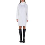 Gebreide Jurk met Logo Silvian Heach , White , Dames