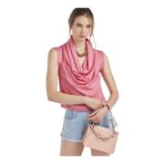 Flaredeck Blouse Silvian Heach , Pink , Dames