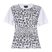 T-shirt met logo Emporio Armani , White , Dames