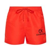 Core 90s Zwembroek in Rood Calvin Klein , Red , Heren