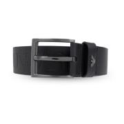 Leren riem Emporio Armani , Black , Heren