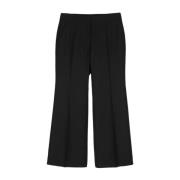 Zwarte wollen mix tailored broek Givenchy , Black , Dames