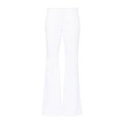 Flared Denim Broek met 4G Plaque Givenchy , White , Dames