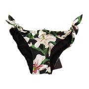 Elegante Lelie Print Bikini Broekje Dolce & Gabbana , Multicolor , Dam...