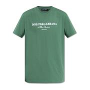 Bedrukt T-shirt Dolce & Gabbana , Green , Heren