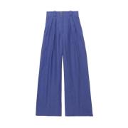 Marlène broek in blauw linnen Ines De La Fressange Paris , Blue , Dame...