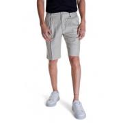 Beige Linnen Blend Rits Shorts Antony Morato , Beige , Heren