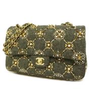 Pre-owned Fabric chanel-bags Chanel Vintage , Green , Dames