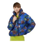 Oversized Print Bomberjack Silvian Heach , Blue , Dames