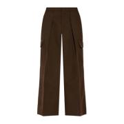 Wollen broek Burberry , Brown , Dames