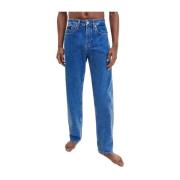 Klassieke Straight Denim Jeans Calvin Klein , Blue , Heren