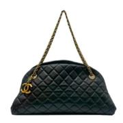 Pre-owned Leather chanel-bags Chanel Vintage , Black , Dames