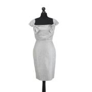 Pre-owned Silk dresses Dior Vintage , Gray , Dames