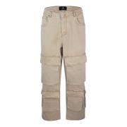 Cargo Broek Vintage Stijl Represent , Beige , Heren