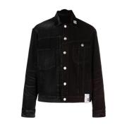 Twee-kleur Denim Gecombineerde Jas Zwart Mihara Yasuhiro , Black , Her...