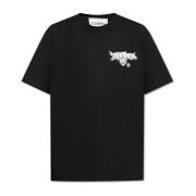 T-shirt met logo Iceberg , Black , Heren