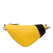 Pre-owned Leather crossbody-bags Prada Vintage , Yellow , Dames