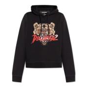 Sweatshirt met logo Dsquared2 , Black , Dames