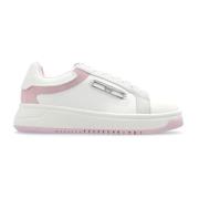 Sportschoenen met logo Emporio Armani , White , Dames