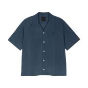 Blauwe Chambray Camp Kraag Shirt Givenchy , Blue , Heren