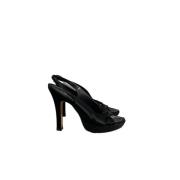 Pre-owned Canvas heels René Caovilla Pre-owned , Black , Dames