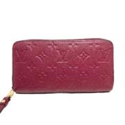 Pre-owned Leather wallets Louis Vuitton Vintage , Red , Dames