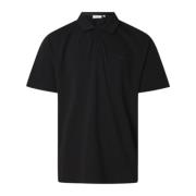 Zachte Ottoman Logo Kraag Polo Shirt Calvin Klein , Black , Heren