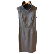 Pre-owned Wool dresses Yves Saint Laurent Vintage , Gray , Dames