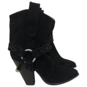 Pre-owned Suede boots Isabel Marant Pre-owned , Black , Dames