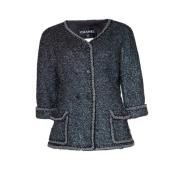 Pre-owned Fabric outerwear Chanel Vintage , Gray , Dames