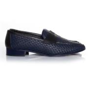 Pre-owned Leather flats Chanel Vintage , Blue , Dames